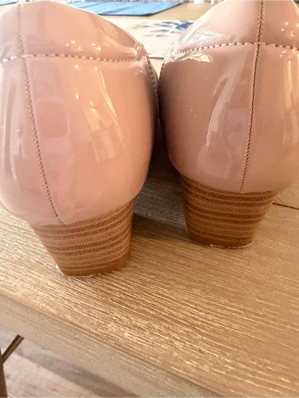 Women's Low Block Heel Pump in Blush Nude